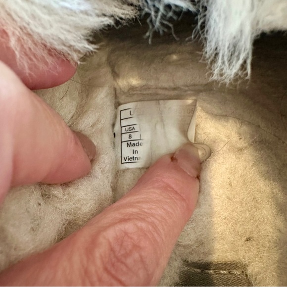 UGG Women's Slippers Heel Ribbon Bow- Tan Color Size 8 -SUPER RARE - Picture 5 of 6